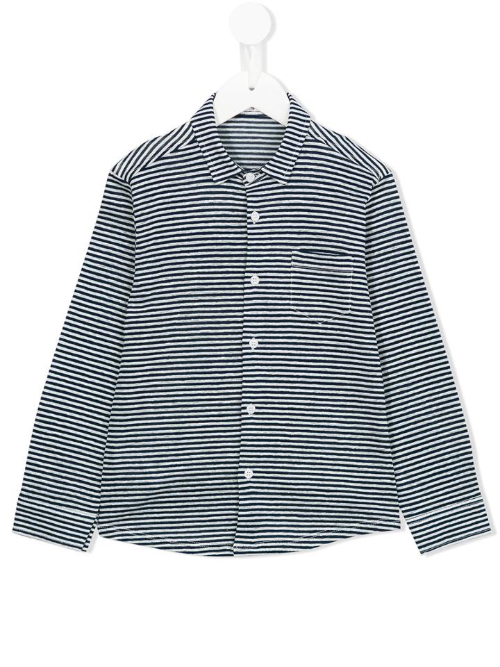 Il Gufo Striped Shirt, Boy's, Size: 8 Yrs, Blue