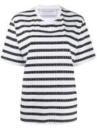 Victoria Victoria Beckham Logo Stripe T-shirt - Black
