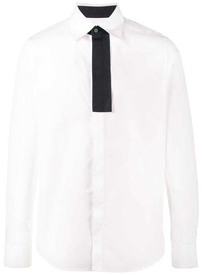 Marni - Contrast Placket Shirt - Men - Cotton - 48, White, Cotton