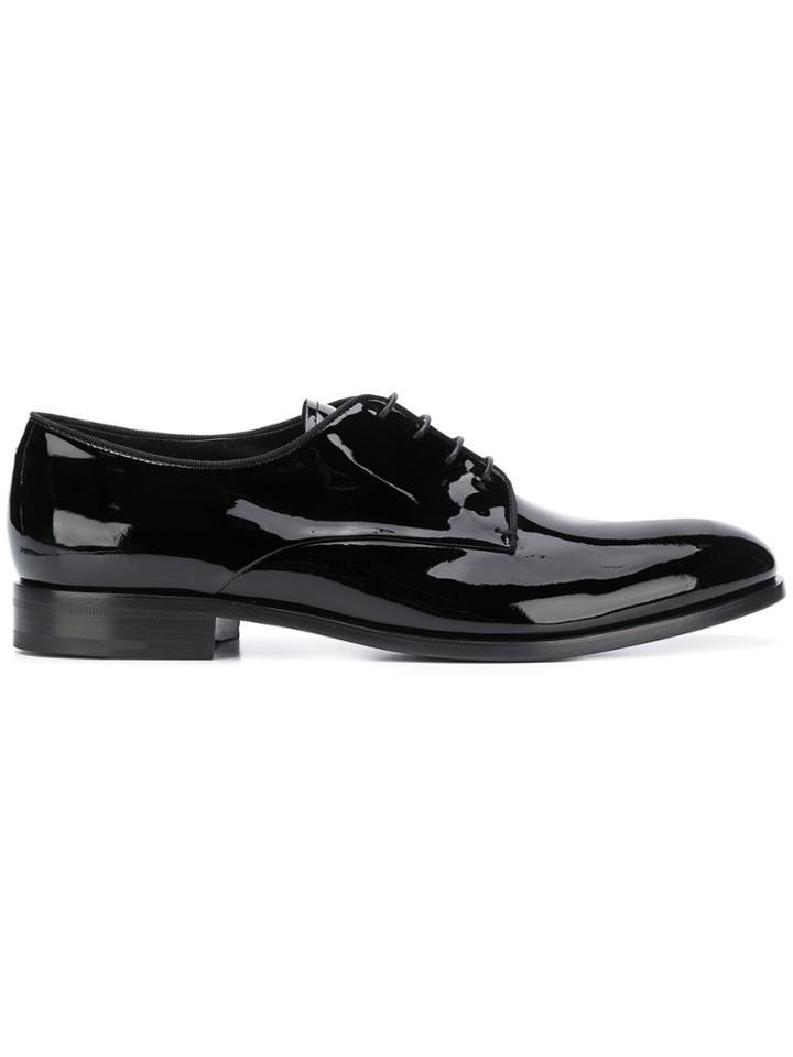 Giorgio Armani Patent Oxford Shoes - Black