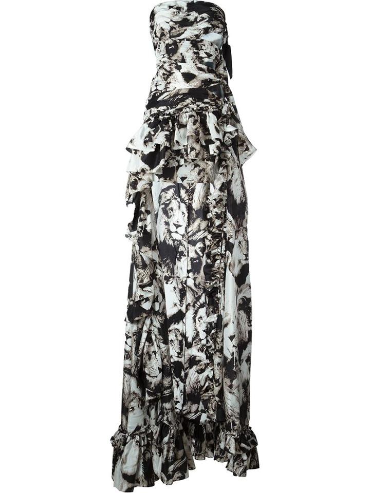 Roberto Cavalli Leopard Camouflage Tail Dress