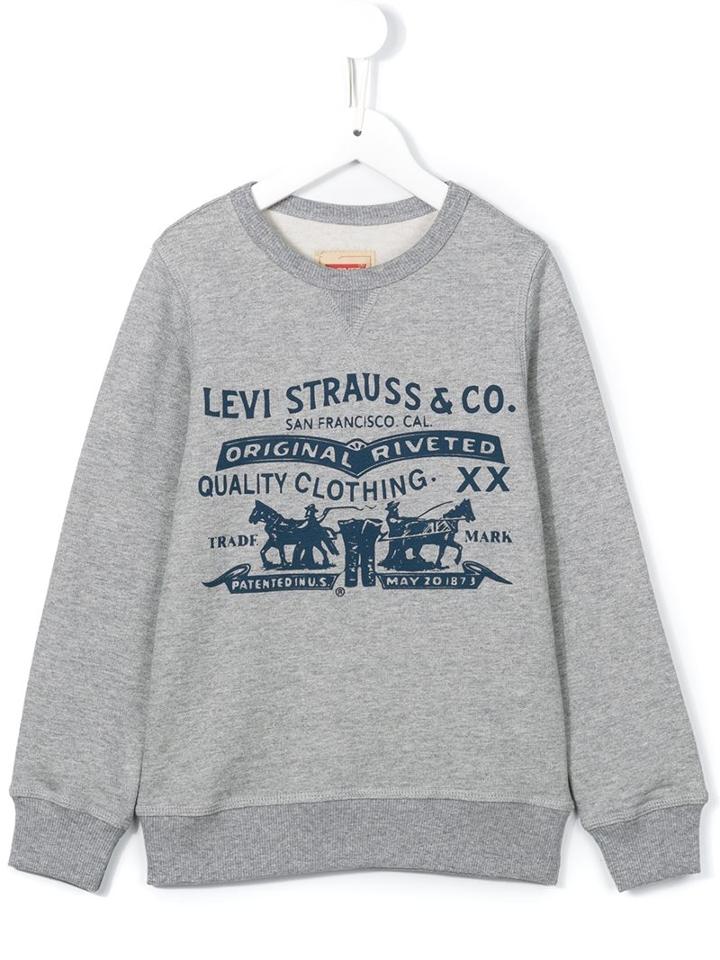 Levi's Kids Logo Print Sweatshirt, Boy's, Size: 6 Yrs, Grey