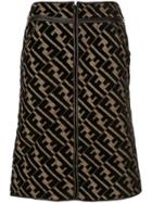 Fendi Pre-owned Ff Motif Knee-length Skirt - Brown