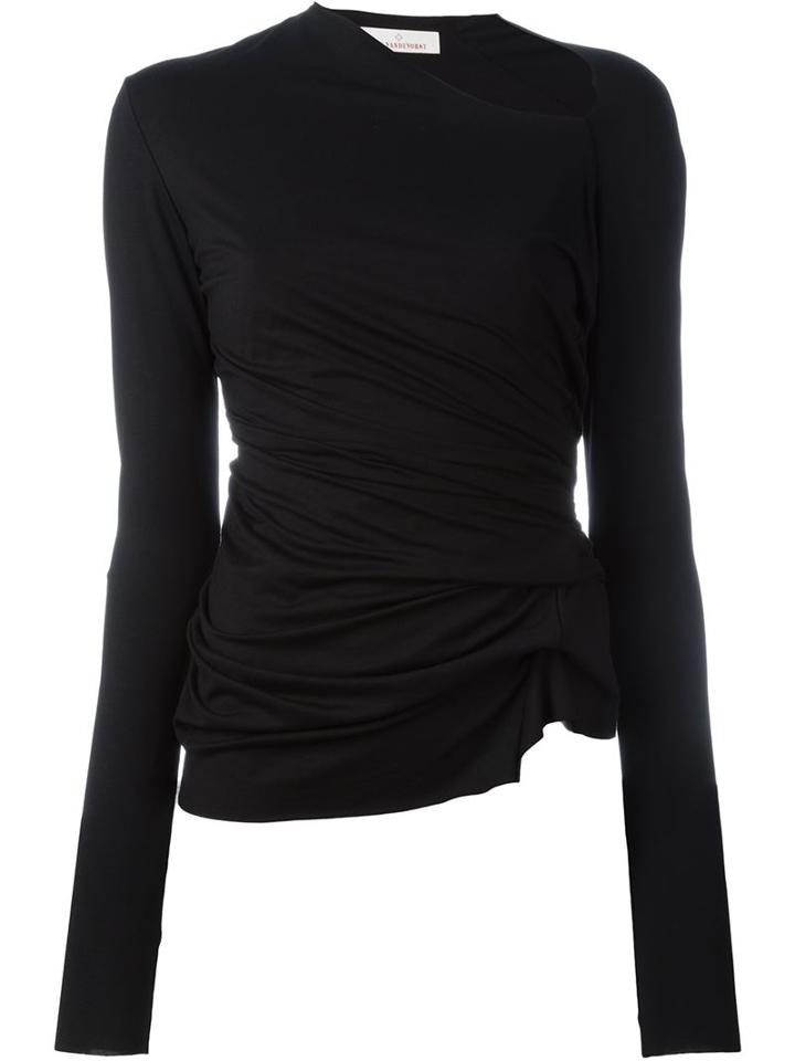 A.f.vandevorst 161 Far Top, Women's, Size: 34, Black, Viscose/spandex/elastane