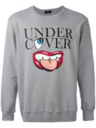 Undercover Slogan Graphic Print Sweatshirt, Men's, Size: 3, Grey, Cotton