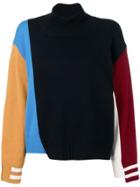 Mrz Colour-block Asymmetric Sweater - Blue