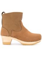No.6 Platform Cowboy Ankle Boots - Brown
