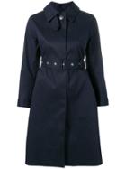 Mackintosh Navy Bonded Cotton Single Breasted Trench Coat Lr-061 -
