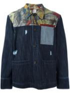 Antonio Marras Printed Denim Jacket, Size: 54, Blue, Cotton