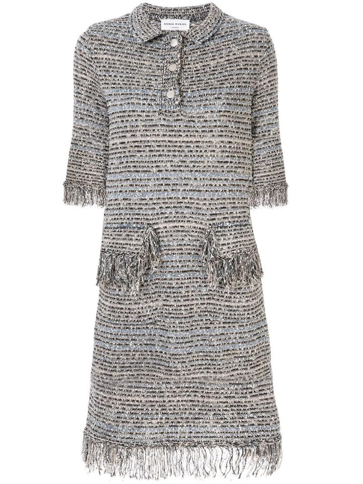 Sonia Rykiel Tweed Midi Dress - Grey