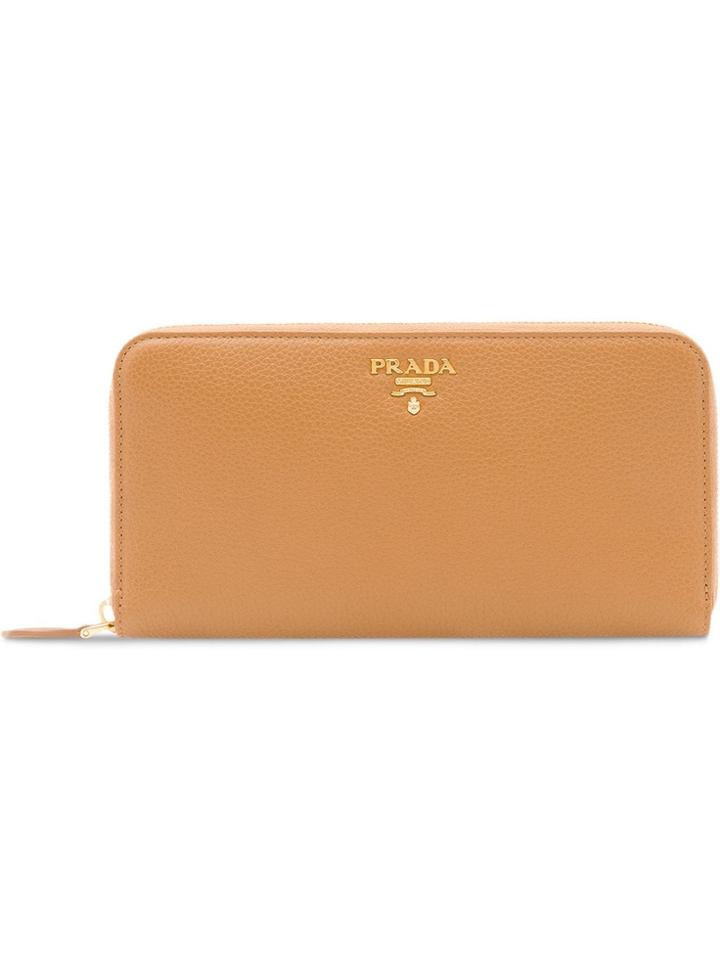 Prada Leather Wallet - Brown