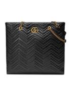 Gucci Gg Marmont Matelassé Large Tote - Black
