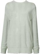 Helmut Lang - Oversized Sweater - Women - Mohair/wool/polyimide - L, Green, Mohair/wool/polyimide