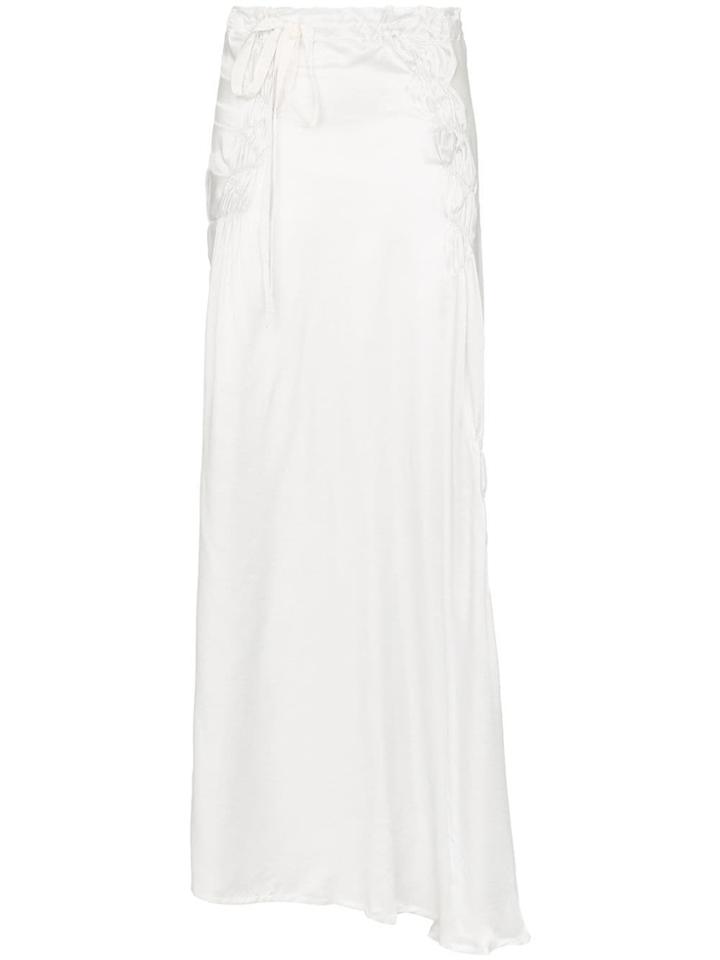Ann Demeulemeester Asymmetric Pleated Maxi Skirt - Grey