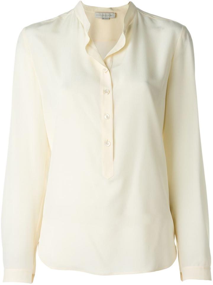Stella Mccartney 'eva' Crepe Shirt, Women's, Size: 44, Nude/neutrals, Silk