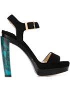 Jimmy Choo Dora Sandals, Women's, Size: 36, Black, Suede/leather