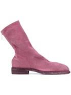 Guidi Fitted Zip Boots - Pink & Purple