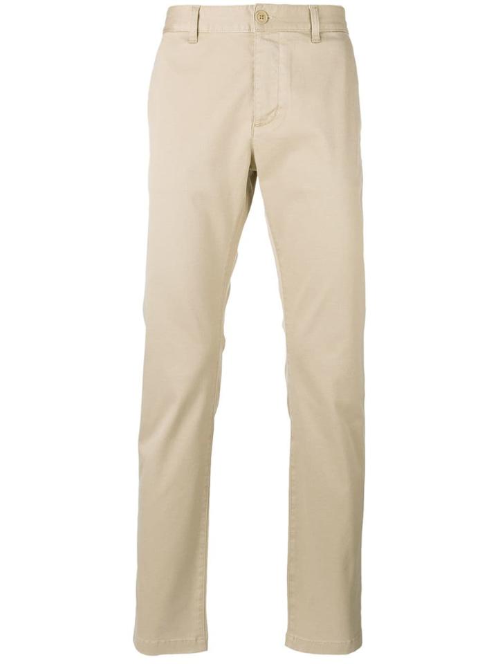 Saint Laurent Classic Slim Chino Trousers - Neutrals