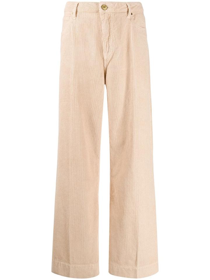 Essentiel Antwerp Transcript Corduroy Flared Trousers - Neutrals