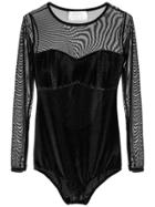 Lilly Sarti Tulle Bodysuit - Black