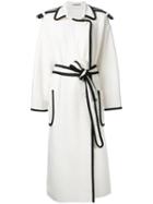 Edeline Lee - Belted Midi Coat - Women - Wool - 8, White, Wool