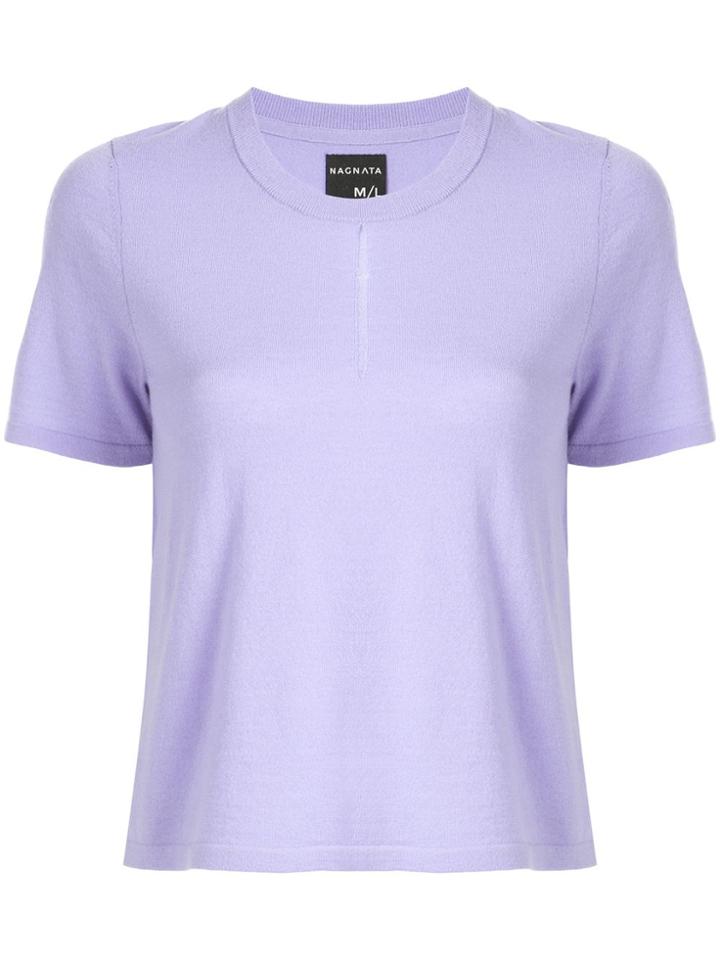 Nagnata Front Slit T-shirt - Purple