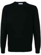 Gieves & Hawkes - Crew Neck Sweatshirt - Men - Wool - M, Black, Wool