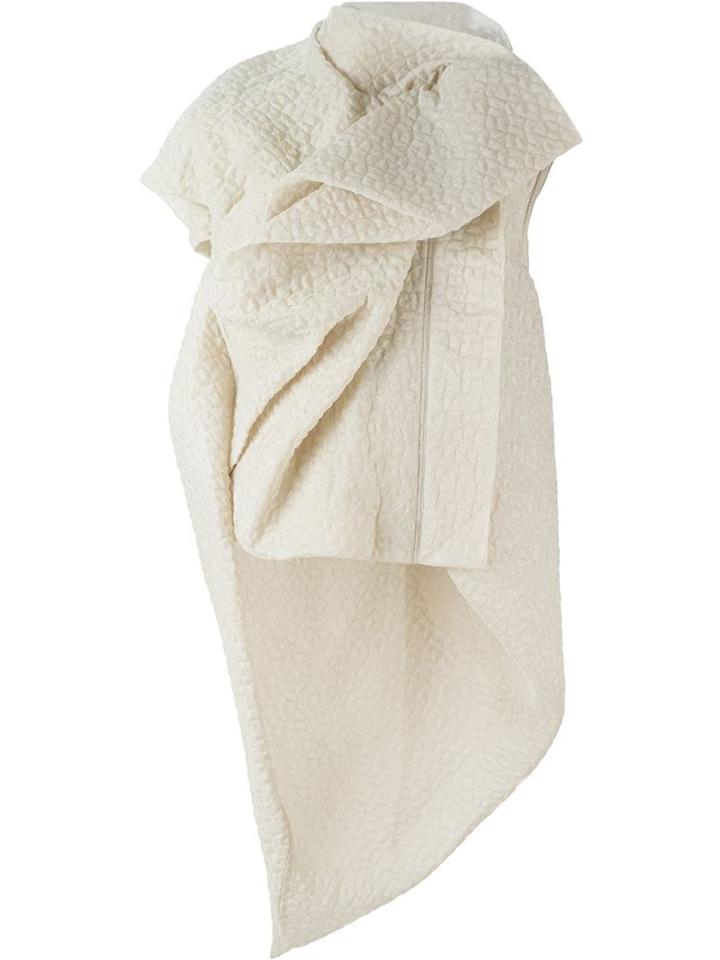 Rick Owens Draped Jacket, Women's, Size: 42, Nude/neutrals, Polyester/polyamide