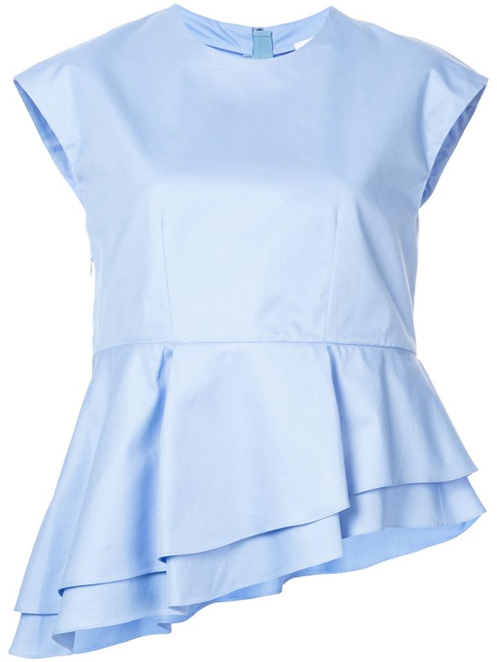 Carven Layered Asymmetric Blouse - Blue