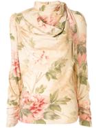 Zimmermann Peony Print Blouse - Neutrals