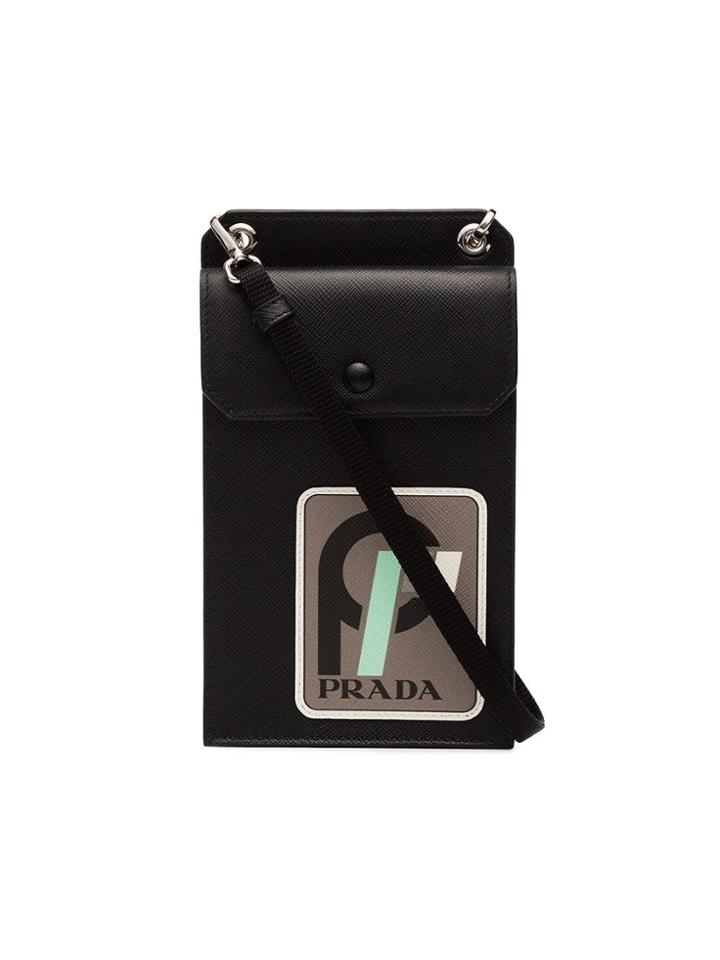 Prada Black Calf Leather Clutch