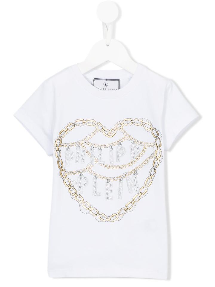 Philipp Plein Kids Friel T-shirt, Girl's, Size: 10 Yrs, White