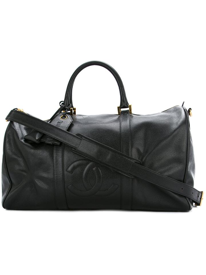 Chanel Vintage Logo Travel Bag - Black
