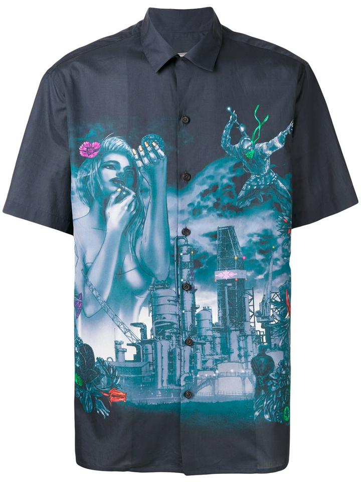 Lanvin 'the Refinery' Shirt, Men's, Size: 38, Blue, Cotton