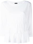 Aspesi Double Peplum Hem Top - White