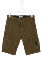 Stone Island Kids Cargo Shorts, Boy's, Size: 14 Yrs, Brown