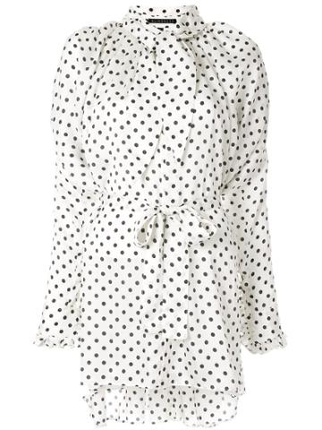 Blindness Dot Print Shirt - White