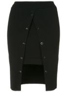 T By Alexander Wang Ribbed Fitted Skirt - Black