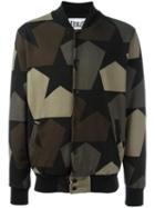 Ports 1961 Camouflage Print Bomber Jacket, Men's, Size: Xl, Black, Cotton