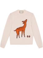 Gucci Deer Motif Jumper - White