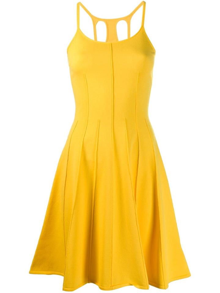 Dsquared2 Open Back Flared Dress - Yellow
