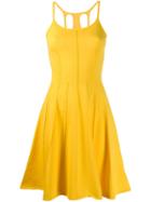Dsquared2 Open Back Flared Dress - Yellow