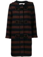 See By Chloé Striped Duffle Coat - Blue
