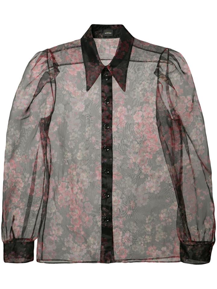 Jill Stuart Isabelli Sheer Blouse - Black