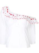 Vivetta Hands And Lips Trimmed Blouse - White