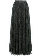 Jill Jill Stuart Dot Print Pleated Skirt - Black