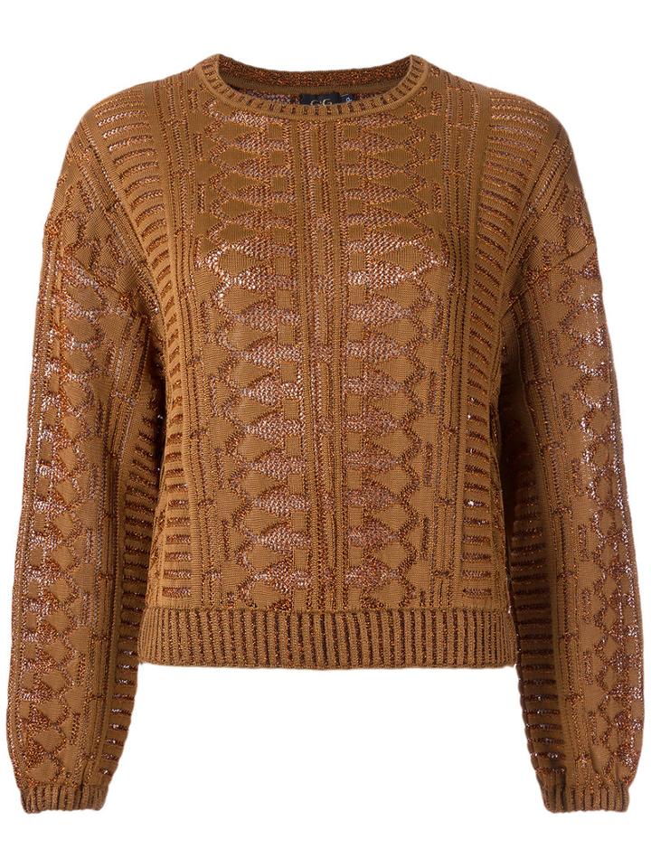Gig - Knitted Blouse - Women - Polyester/spandex/elastane/viscose - Pp, Brown, Polyester/spandex/elastane/viscose