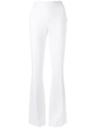 Capucci Flared Trousers, Women's, Size: 38, White, Acetate/viscose/spandex/elastane