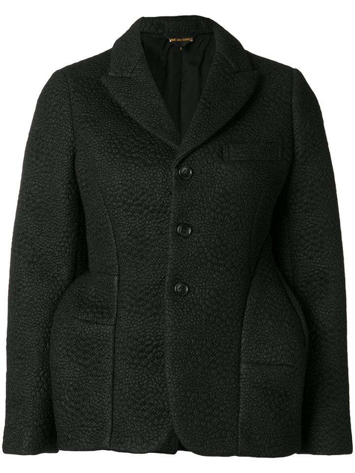 Comme Des Garçons Textured Structured Blazer - Black