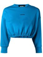 Dsquared2 Logo Print Cropped Sweater - Blue